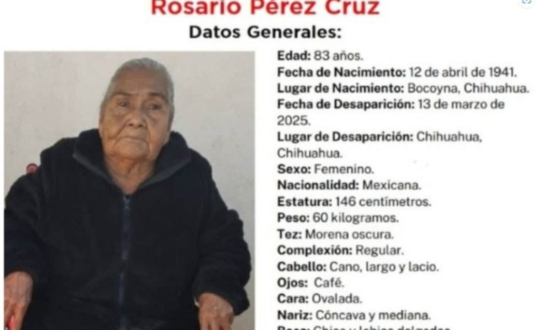 Ubican a octogenaria tras reporte de desaparición