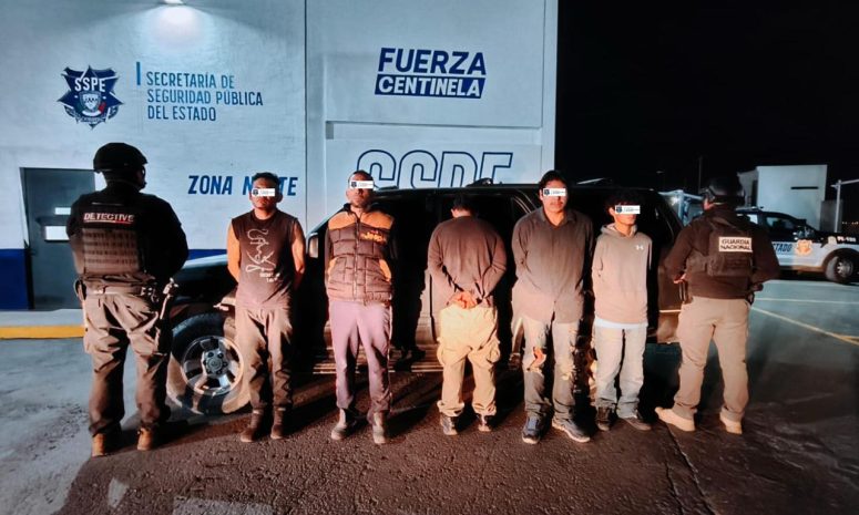 Detiene SSPE a 5; los acusan de lesiones por arma de fuego