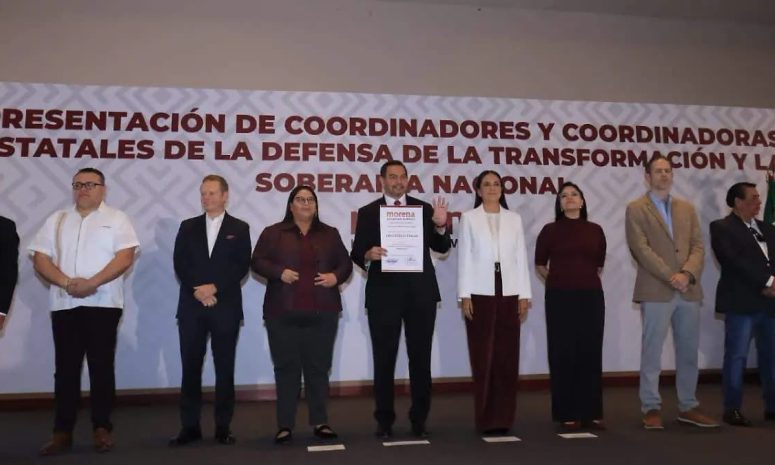 Reconoce Morena a Cruz Pérez Cuéllar como coordinador estatal de la 4T