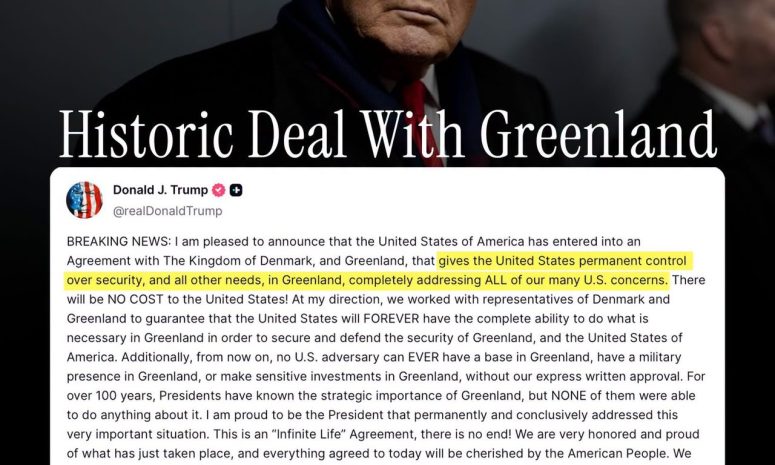 Trump anuncia acuerdo de seguridad con Dinamarca y Groenlandia
