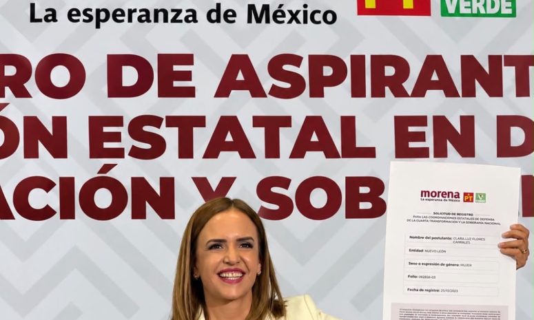 Clara Luz Flores asume coordinación de Morena en Nuevo León