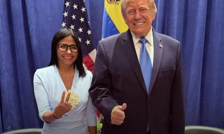 Trump y Delcy Rodríguez se reúnen por primera vez en Nueva York