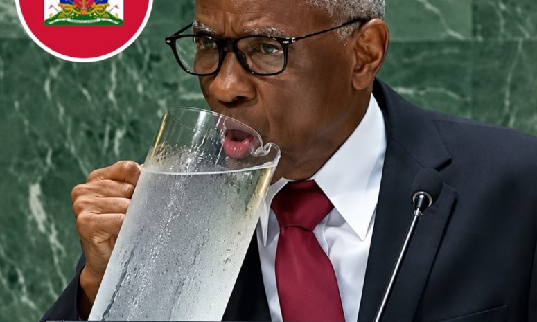 Reaparece video de 2024 de representante haitiano bebiendo de una jarra en la ONU
