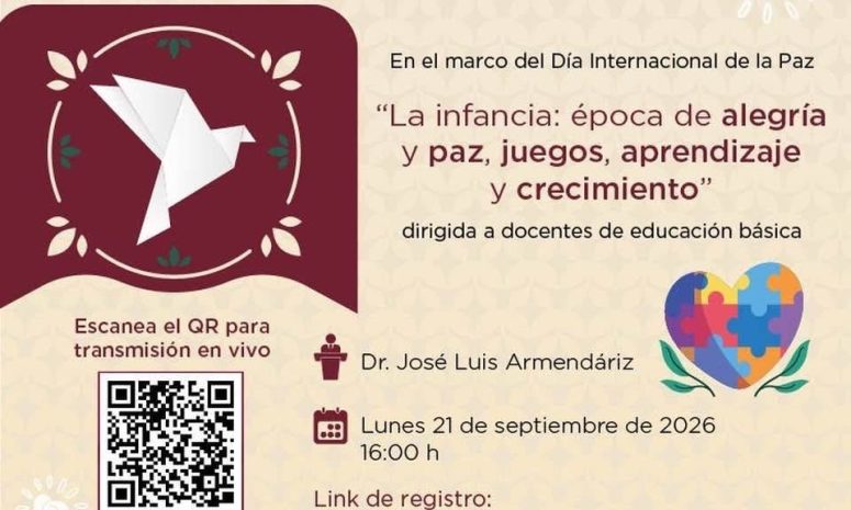 Invitan a docentes a conferencia virtual sobre infancia y cultura de paz