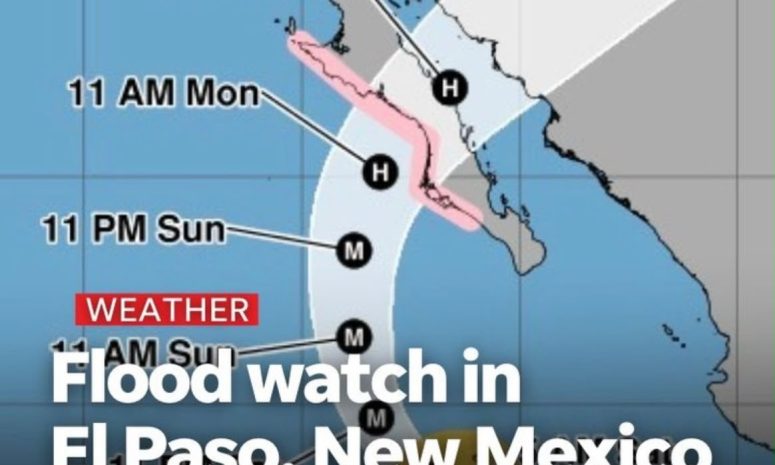 Prevén lluvias intensas y riesgo de inundaciones en la región de El Paso