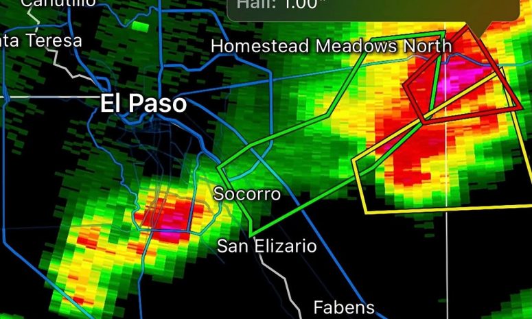 Emite Estados Unidos alerta de tornado en zona fronteriza de El Paso y Ciudad Juárez