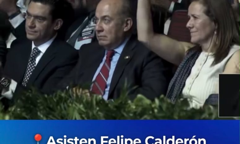 Fox y Calderón acompañan a Adrián de la Garza en su Segundo Informe