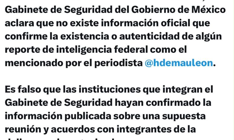 Gabinete de Seguridad desmiente supuesta reunión de Ariadna Montiel con integrante del crimen organizado