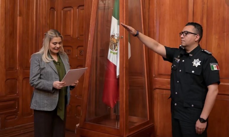 Maru Campos toma protesta a Luis Ángel Aguirre como nuevo secretario de Seguridad Pública de Chihuahua