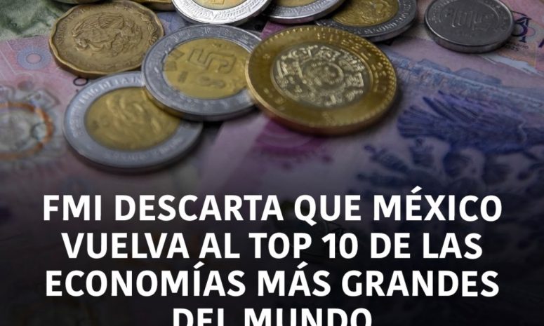 FMI prevé bajo crecimiento y aleja a México del top 10 de economías del mundo
